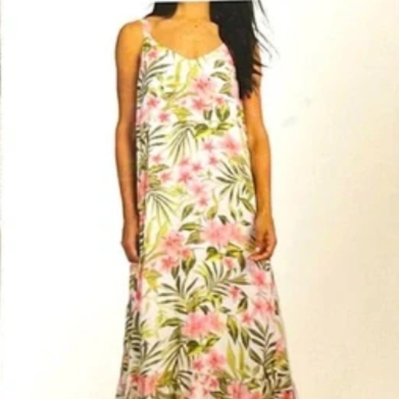 Hurley Ruffle Hem Women’s Maxi Dress S White Floral NWOT - Picture 14 of 14